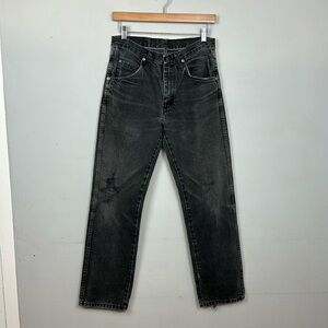 Wrangler Vintage Distressed Faded Black Jeans Sz 29 x 30